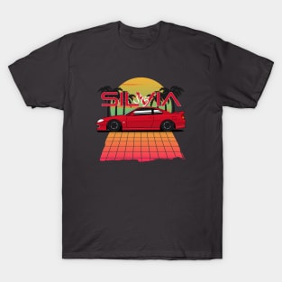 Silvia S15 Retro Wave Style T-Shirt